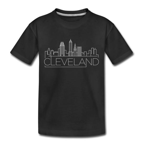 Cleveland, Ohio Toddler T-Shirt - Skyline Cleveland Toddler Tee - black