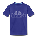 Cleveland, Ohio Toddler T-Shirt - Skyline Cleveland Toddler Tee - royal blue