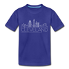 Cleveland, Ohio Toddler T-Shirt - Skyline Cleveland Toddler Tee - royal blue
