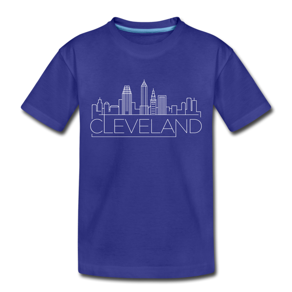 Cleveland, Ohio Toddler T-Shirt - Skyline Cleveland Toddler Tee - royal blue