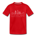 Cleveland, Ohio Toddler T-Shirt - Skyline Cleveland Toddler Tee - red