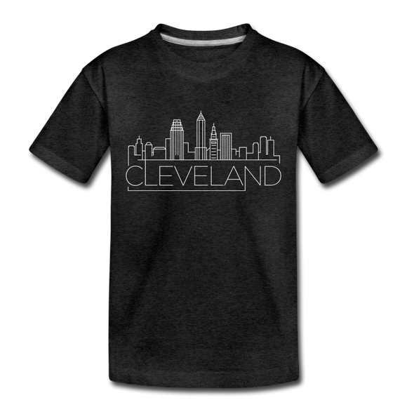 Cleveland, Ohio Toddler T-Shirt - Skyline Cleveland Toddler Tee - charcoal gray