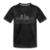 Cleveland, Ohio Toddler T-Shirt - Skyline Cleveland Toddler Tee - charcoal gray