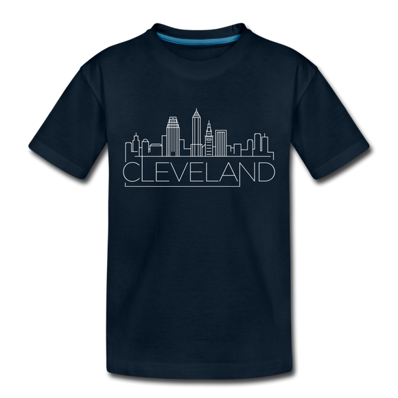 Cleveland, Ohio Toddler T-Shirt - Skyline Cleveland Toddler Tee - deep navy