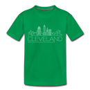 Cleveland, Ohio Toddler T-Shirt - Skyline Cleveland Toddler Tee - kelly green