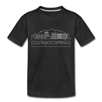 Colorado Springs, Colorado Toddler T-Shirt - Skyline Colorado Springs Toddler Tee - black