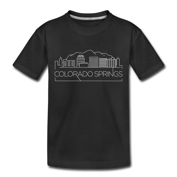 Colorado Springs, Colorado Toddler T-Shirt - Skyline Colorado Springs Toddler Tee - black