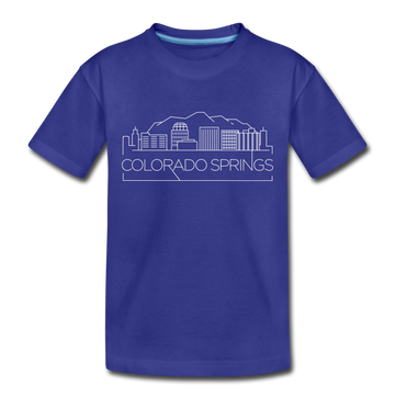 Colorado Springs, Colorado Toddler T-Shirt - Skyline Colorado Springs Toddler Tee - royal blue