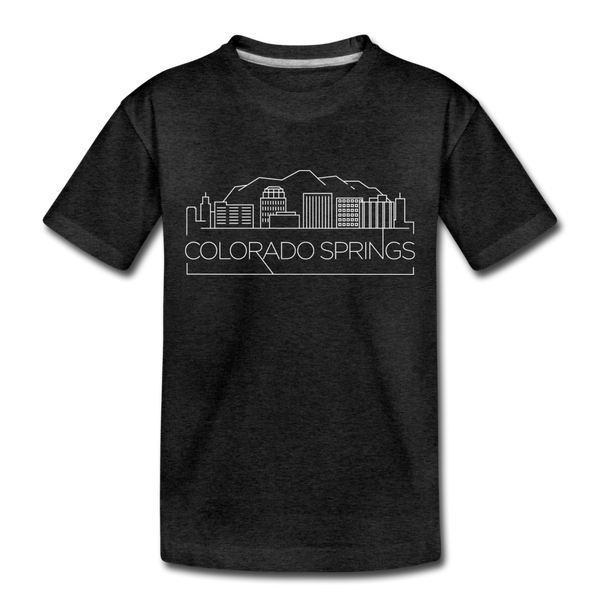 Colorado Springs, Colorado Toddler T-Shirt - Skyline Colorado Springs Toddler Tee - charcoal gray