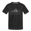 Detroit, Michigan Toddler T-Shirt - Skyline Detroit Toddler Tee - black