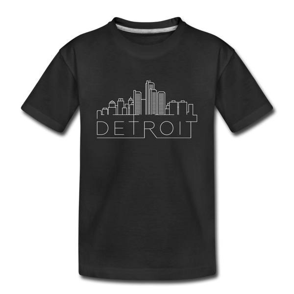 Detroit, Michigan Toddler T-Shirt - Skyline Detroit Toddler Tee - black