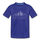 Detroit, Michigan Toddler T-Shirt - Skyline Detroit Toddler Tee - royal blue