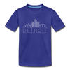 Detroit, Michigan Toddler T-Shirt - Skyline Detroit Toddler Tee - royal blue