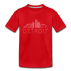 Detroit, Michigan Toddler T-Shirt - Skyline Detroit Toddler Tee - red