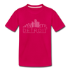 Detroit, Michigan Toddler T-Shirt - Skyline Detroit Toddler Tee - dark pink