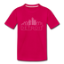 Detroit, Michigan Toddler T-Shirt - Skyline Detroit Toddler Tee - dark pink