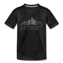 Detroit, Michigan Toddler T-Shirt - Skyline Detroit Toddler Tee - charcoal gray