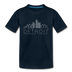 Detroit, Michigan Toddler T-Shirt - Skyline Detroit Toddler Tee - deep navy