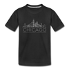 Chicago, Illinois Toddler T-Shirt - Skyline Chicago Toddler Tee - black