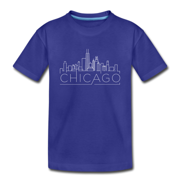 Chicago, Illinois Toddler T-Shirt - Skyline Chicago Toddler Tee - royal blue