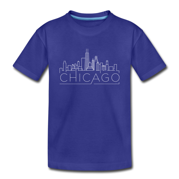Chicago, Illinois Toddler T-Shirt - Skyline Chicago Toddler Tee - royal blue