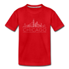 Chicago, Illinois Toddler T-Shirt - Skyline Chicago Toddler Tee - red
