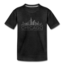 Chicago, Illinois Toddler T-Shirt - Skyline Chicago Toddler Tee - charcoal gray