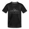 Chicago, Illinois Toddler T-Shirt - Skyline Chicago Toddler Tee - charcoal gray