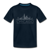 Chicago, Illinois Toddler T-Shirt - Skyline Chicago Toddler Tee - deep navy