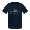 Chicago, Illinois Toddler T-Shirt - Skyline Chicago Toddler Tee - deep navy