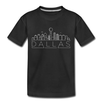 Dallas, Texas Toddler T-Shirt - Skyline Dallas Toddler Tee - black