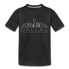 Dallas, Texas Toddler T-Shirt - Skyline Dallas Toddler Tee - black