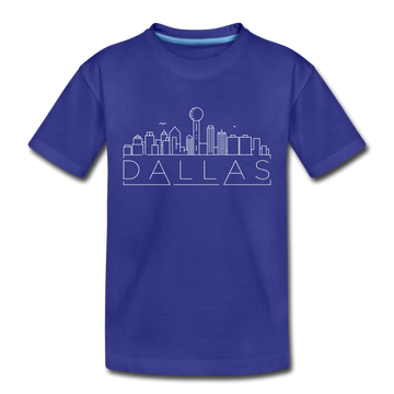Dallas, Texas Toddler T-Shirt - Skyline Dallas Toddler Tee - royal blue
