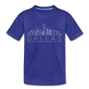 Dallas, Texas Toddler T-Shirt - Skyline Dallas Toddler Tee - royal blue