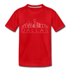 Dallas, Texas Toddler T-Shirt - Skyline Dallas Toddler Tee - red