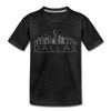 Dallas, Texas Toddler T-Shirt - Skyline Dallas Toddler Tee - charcoal gray