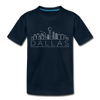 Dallas, Texas Toddler T-Shirt - Skyline Dallas Toddler Tee - deep navy