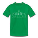 Dallas, Texas Toddler T-Shirt - Skyline Dallas Toddler Tee - kelly green