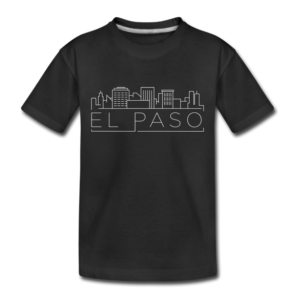 El Paso, Texas Toddler T-Shirt - Skyline El Paso Toddler Tee - black