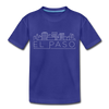 El Paso, Texas Toddler T-Shirt - Skyline El Paso Toddler Tee - royal blue