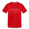 El Paso, Texas Toddler T-Shirt - Skyline El Paso Toddler Tee - red