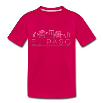 El Paso, Texas Toddler T-Shirt - Skyline El Paso Toddler Tee - dark pink