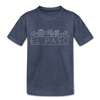 El Paso, Texas Toddler T-Shirt - Skyline El Paso Toddler Tee - heather blue