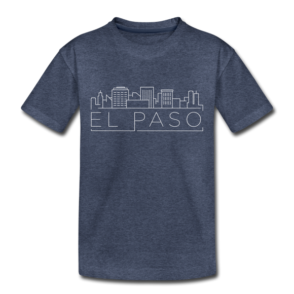 El Paso, Texas Toddler T-Shirt - Skyline El Paso Toddler Tee - heather blue