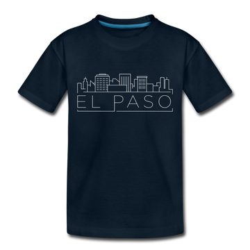 El Paso, Texas Toddler T-Shirt - Skyline El Paso Toddler Tee - deep navy