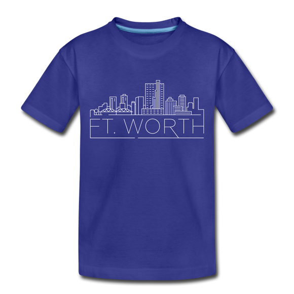 Fort Worth, Texas Toddler T-Shirt - Skyline Fort Worth Toddler Tee - royal blue