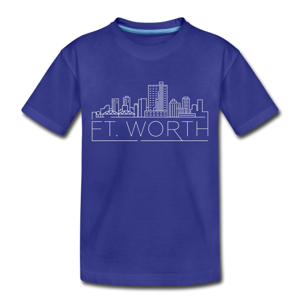 Fort Worth, Texas Toddler T-Shirt - Skyline Fort Worth Toddler Tee - royal blue