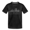 Fort Worth, Texas Toddler T-Shirt - Skyline Fort Worth Toddler Tee - charcoal gray