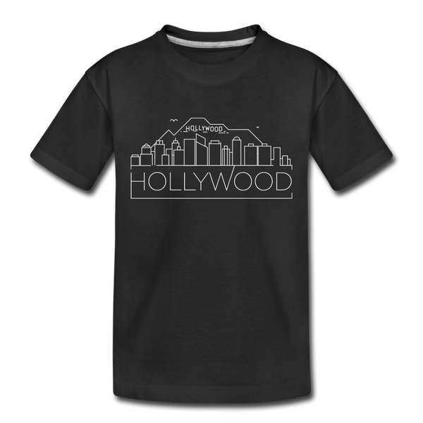 Hollywood, California Toddler T-Shirt - Skyline Hollywood Toddler Tee - black