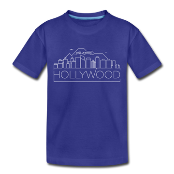 Hollywood, California Toddler T-Shirt - Skyline Hollywood Toddler Tee - royal blue
